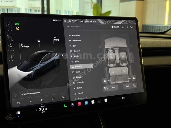 AĞABEY'DEN 2025 TESLA MODEL Y PREMİUM (JUNİPER)-OTOPLT-HATSZ