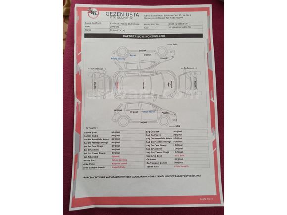 Avukattan satılık Renault Clio 1.2 Authentique 2007 Model