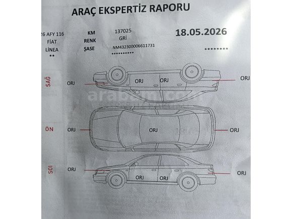 Sahibinden Fiat Linea Hatasız Boyasız Tramersiz 1.3 Multijet  2013 Model