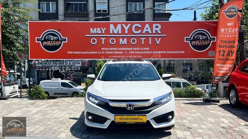 Galeriden Honda Civic 1.6i DTEC Executive 2018 Model İstanbul 124.000 km Beyaz