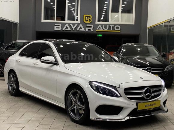 BAYAR'DAN MERCEDES C200 D AMG BEYAZ CAM TAVAN DİZEL OTOMATİK
