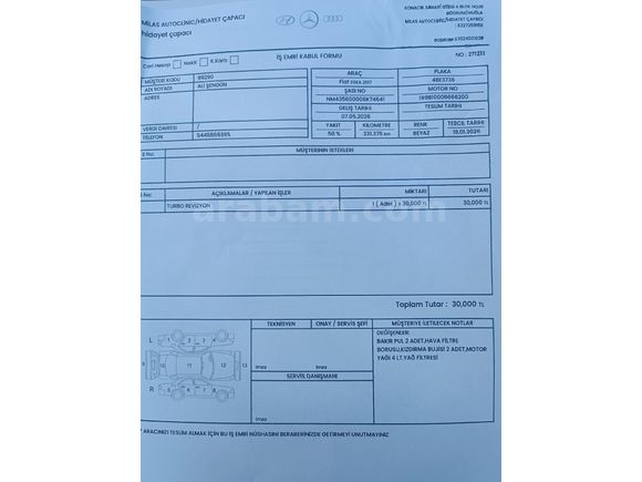 Sahibinden Fiat Egea 1.3 Multijet Easy 2017 Model Muğla
