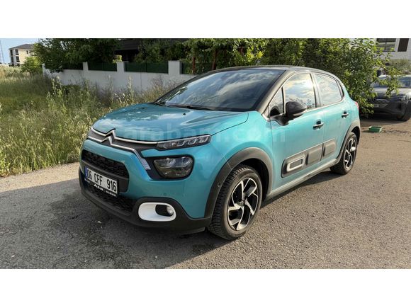 Öğretmenden satılık hatasız Citroen C3 1.2 PureTech Shine 2020 Model Ankara 56000 km Mavi (metalik)