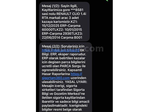 Sahibinden Renault Clio 1.4 RXT 2001 Model İzmir
