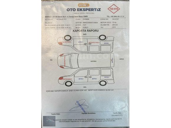 OKYANUS OTOMOTİV'DEN 2010 DOBLO 1.3M.JET ÇİFT SÜRGÜ KLİMALI