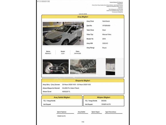 CLİO 1.5DİZEL 207.000KM MASRAFSIZ
