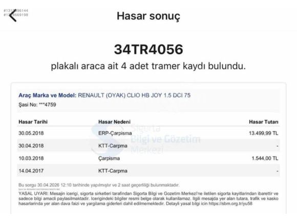 CLİO 1.5DİZEL 207.000KM MASRAFSIZ