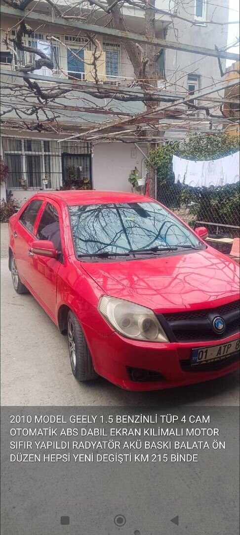 Sahibinden Geely Familia 1.5 Comfort 2010 Model Adana 227.000 km Kırmızı 2