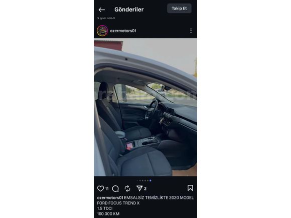 Sahibinden Ford Focus 1.5 TDCi Trend X 2020 Model