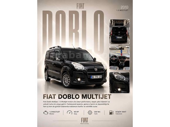 Sahibinden Fiat Doblo Combi 1.3 Multijet 2010 Model 