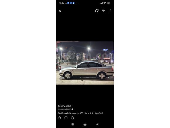 Sahibinden Volkswagen Passat 1.8 Comfortline 2000 Model  160.000 km Gri