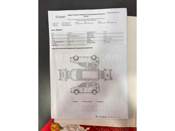 Otomobil ruhsatlı değişensiz titanium plus courier