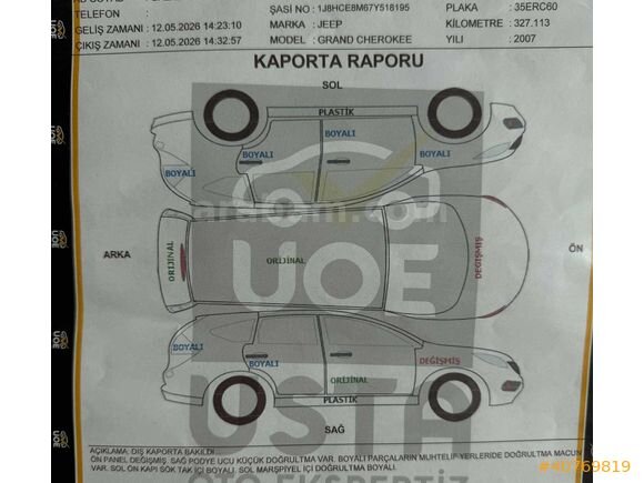 もりページ Galeriden Jeep Grand Cherokee 3.0 CRD Overland 2007 Model İzmir