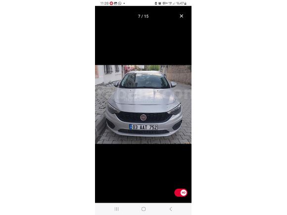Sahibinden Fiat Egea 1.4 Fire Easy 2018 Model Afyonkarahisar Gri (Gümüş)