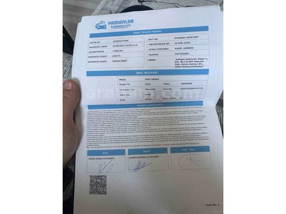 Sahibinden Seat Arona 1.6 TDI Xcellence 2019 Model 