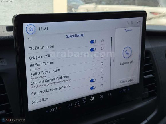 2024 FORD TRANSİT 350L YENİ TİP HAYALET+TABLET+E.PARK 18.000KM