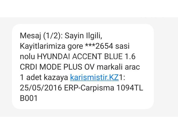 Sahibinden Hyundai Accent Blue 1.6 CRDI Mode Plus 2014 Model  188.000 km Beyaz
