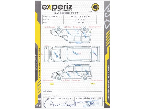 Sahibinden Renault Kangoo Multix 1.5 dCi Touch 2016 Model  225.000 km Beyaz