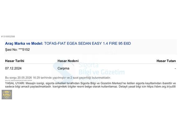 2023 MODEL FIAT EGEA 1.4 FIRE 95 HP EASY TRAMERSİZ K.K.12 TAKSİT
