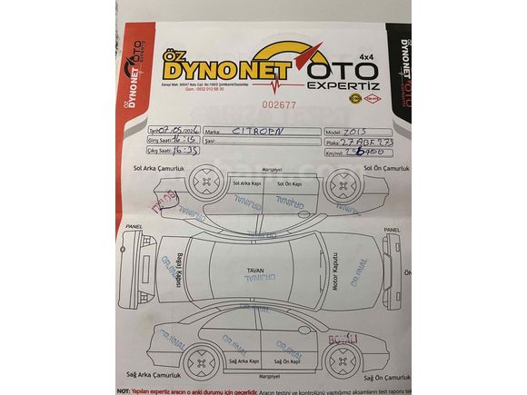 Sahibinden Citroen C4 1.6 HDi Confort 2015 Model  286.000 km Beyaz