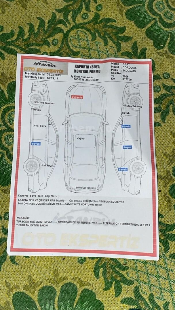 Sahibinden Seat Cordoba 1.4 TDI Elegance 2006 Model Şanlıurfa 361.151 km Gri (Gümüş) 4