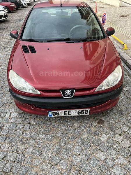 Sahibinden Peugeot 206 1.4 XR 2000 Model Ankara 346.000 km Bordo
