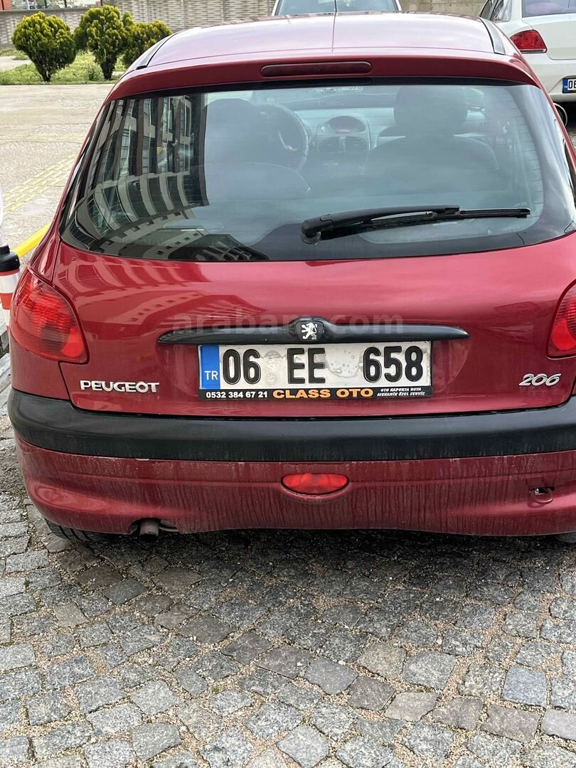 Sahibinden Peugeot 206 1.4 XR 2000 Model Ankara 346.000 km Bordo 5