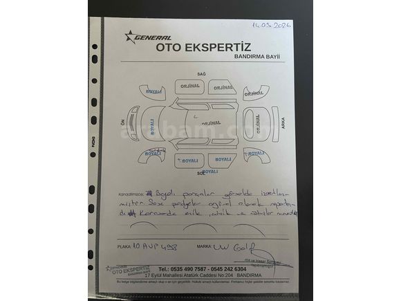 Sahibinden Volkswagen Golf 1.5 TSi Comfortline 2020 Model  163.000 km Beyaz