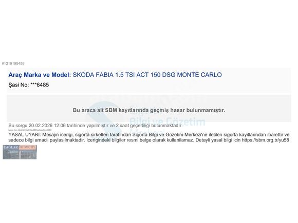FABİA 1.0 TSİ ELİT DSG 110 HP HATASIZ-BOYASIZ