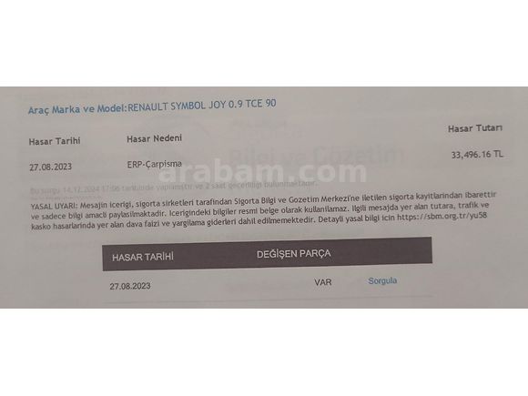 ÖĞRETMENDEN PİYASASININ ALTINDA 2019 0,9 TCE RENAULT SYMBOL