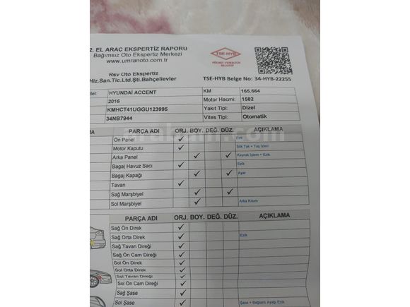 Sahibinden Hyundai Accent Blue 1.6 CRDI Mode 2016 Model