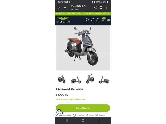 Sahibinden Volta vs6 125