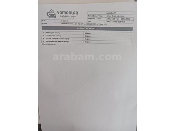 Sahibinden Skoda Octavia 1.6 TDI Optimal 2016 Model Ankara 215.000
