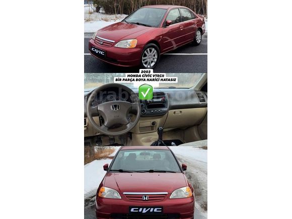 Sahibinden bir parça boyalı Honda Civic 1.6 VTEC ES7 2003 Model 