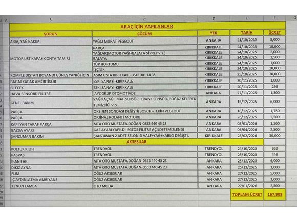 SAHİBİNDEN BAKIMLI OTOMATİK 206 X-LİNE