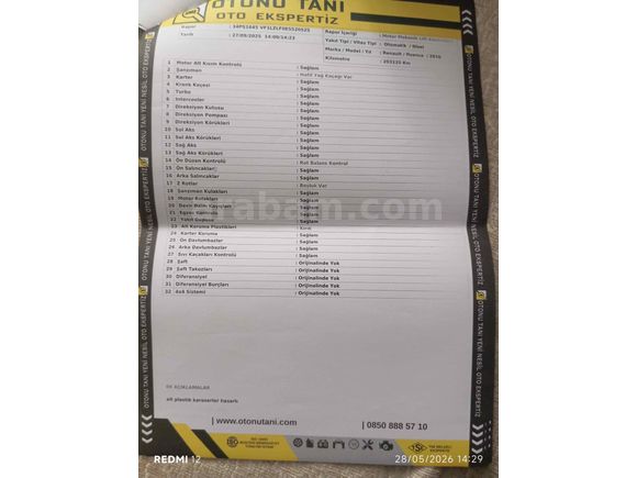 Sahibinden Renault Fluence 1.5 dCi Touch 2016 Model 