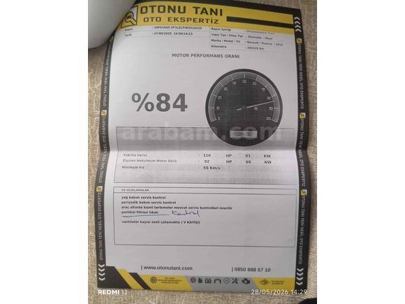 Sahibinden Renault Fluence 1.5 dCi Touch 2016 Model 