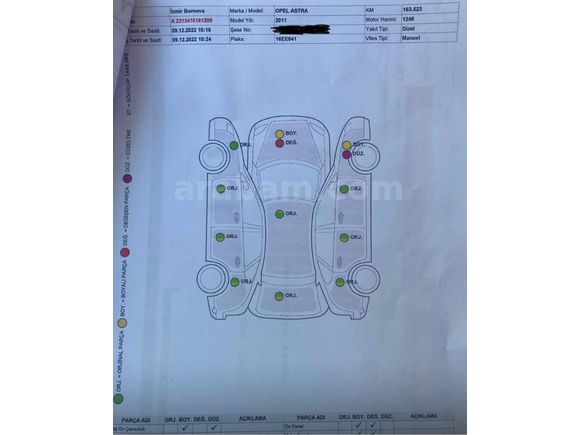 Sahibinden Opel Astra 1.3 CDTI Essentia 2011 Model 