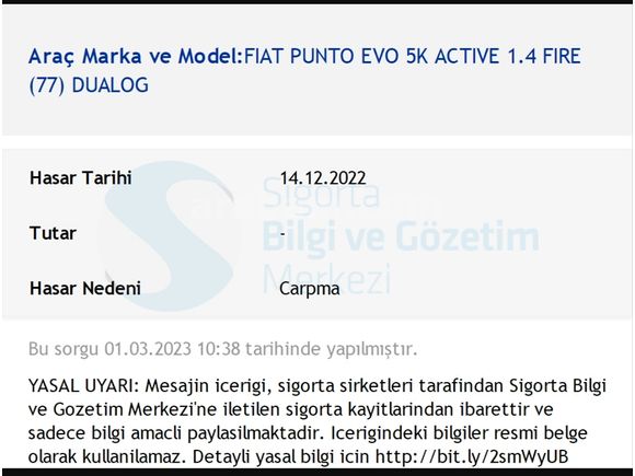 Sahibinden Fiat Punto EVO 1.4 Active 2012 Model 