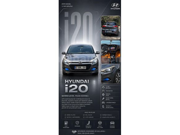Sahibinden Hyundai i20 1.2 MPI Style 2015 Model