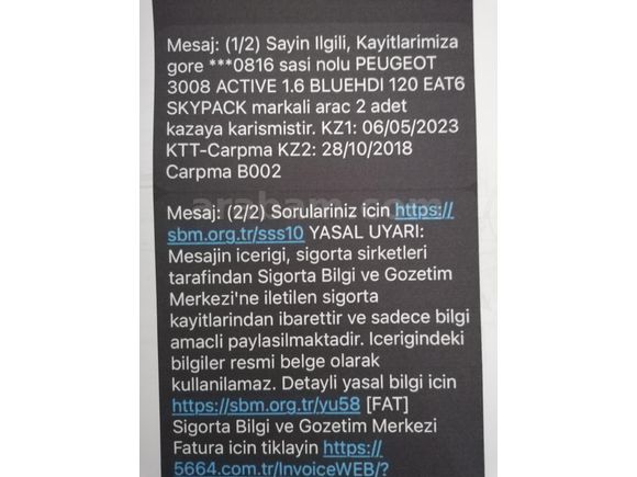 Sahibinden Peugeot 3008 1.6 BlueHDi Active SkyPack 2018 Model