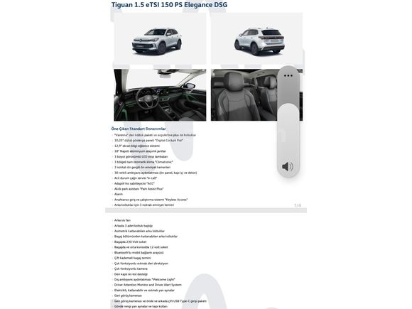 Sahibinden Volkswagen Tiguan 1.5 TSI Elegance 2026 Model  6.000 km Gri (metalik)