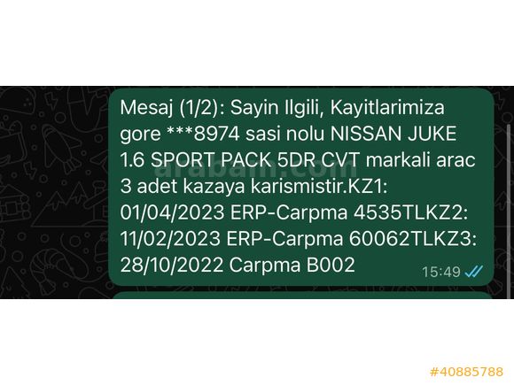 HATASIZ BOYASIZ 2014 MODEL JUKE 1.6 SKYPACK OTOMATİK