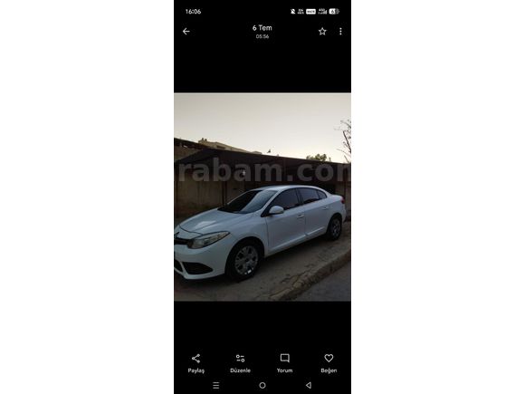 Sahibinden Renault Fluence 1.5 dCi Touch 2015 Model  245.000 km Beyaz