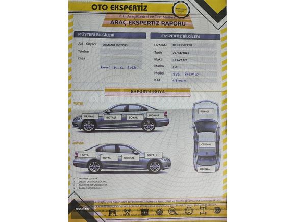 OSMANLI MOTORS"170 BİNDE UYGUN RAKAMLI YENİ KASA