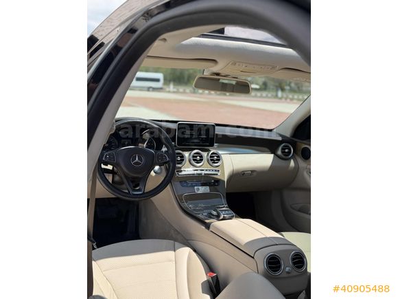 2015 C200 D EXCLUSİVE İMZALI SERİ AMG GÖRÜMÜM İÇİ BEJ CAM TAVAN