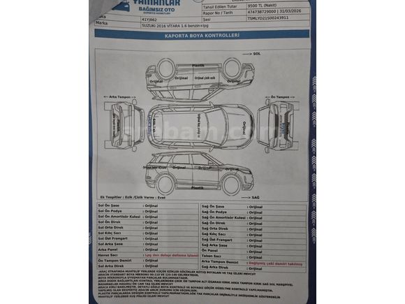 Sahibinden Suzuki Vitara 1.6 GL Plus 2016 Model Düzce 220.000 km