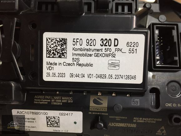 F0920320D SEAT ATECA 2017 2025 HAYALET GÖSTERGE 5F0920320D