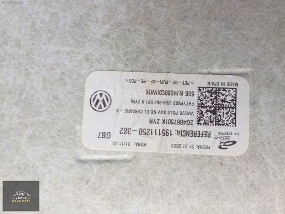 2GA867501 T-ROC 2023 TAVAN KARTONU 2GA867501