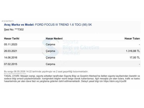 2012 FORD FOCUS 1.6 TDCI TREND X DEĞİŞENSİZ 150.000 KM DE